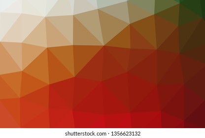 Light Green, Red vector shining triangular background. A completely new color illustration in a vague style. The best triangular design for your business.