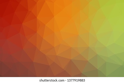 Light Green, Red vector shining triangular template. Colorful abstract illustration with gradient. Completely new design for your business.