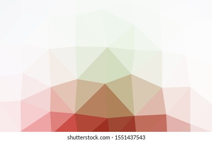 Light Green, Red vector shining triangular background. Geometric illustration in Origami style with gradient. New texture for your design.