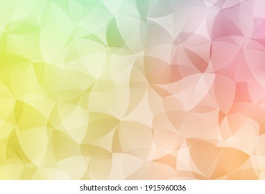Light Green, Red vector shining triangular layout. Polygonal abstract illustration with gradient. A new texture for your web site.