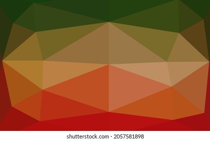Verde claro, Vector rojo brillante patrón triangular. Muestra con formas poligonales. Diseño completamente nuevo para su negocio.