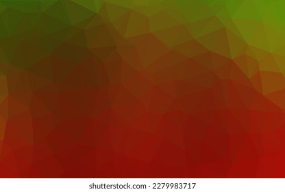 Light Green, Red vector shining triangular pattern. An elegant bright illustration with gradient. Triangular pattern for your business design.