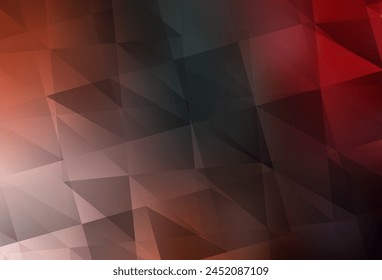 Verde claro, Vector rojo brillante fondo triangular. Ilustración colorida en estilo poligonal con degradado. Una nueva textura para tu Sitio web.