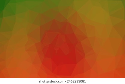 Light Green, Red vector shining triangular template. A sample with polygonal shapes. Polygonal design for your web site.