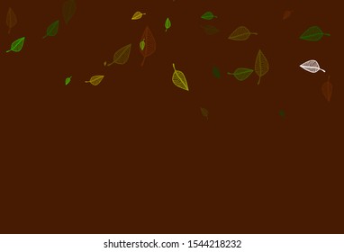 Light Green, Red vector sketch backdrop. Brand new colorful illustration in modern style with leaves. Hand painted design for wrapping, wallpaper.