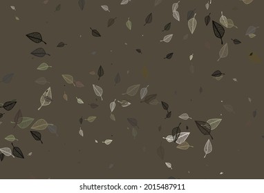Light Green, Red vector sketch backdrop. Doodle illustration of leaves in Origami style with gradient. The best blurred design for your business.