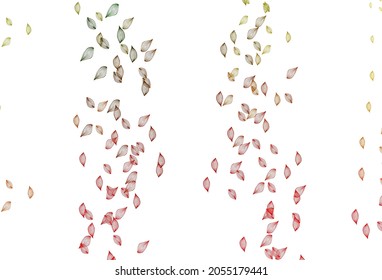 Light Green, Red vector sketch texture. Pattern with gradient colorful leaves in natural style. Pattern for brand book.
