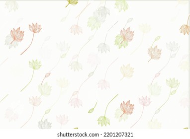 Light Green, Red vector sketch texture. Glitter abstract illustration with leaves. Pattern for heads of websites and designs.