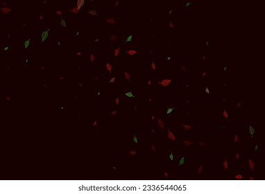 Grosor claro, textura de dibujo vectorial rojo. Nueva ilustración colorida en estilo doodle con hojas. Patrón para jefes de sitios web y diseños.