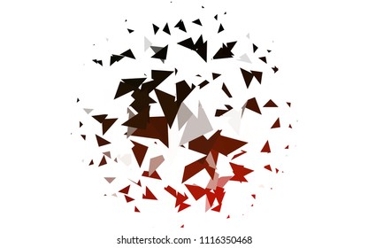 Light Green, Red vector of small triangles on white background. Illustration of abstract texture of triangles. Pattern design for banner, poster, cover.