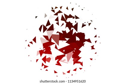 Light Green, Red vector of small triangles on white background. Illustration of abstract texture of triangles. Pattern design for banner, poster, cover.