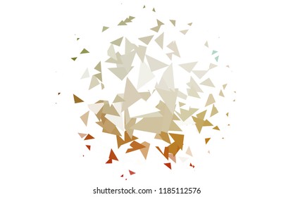 Light Green, Red vector of small triangles on white background. Illustration of abstract texture of triangles. Pattern design for banner, poster, cover.