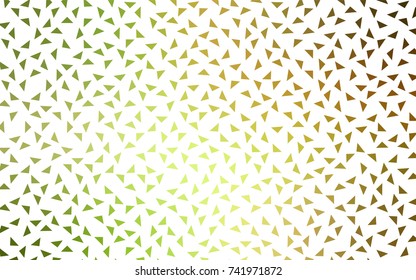 Light Green, Red vector of small triangles on white background. Illustration of abstract texture of triangles. Pattern design for banner, poster, cover.