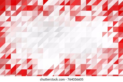 Light Green, Red vector of small triangles on white background. Illustration of abstract texture of triangles. Pattern design for banner, poster, cover.
