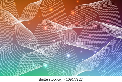 Light Green, Red vector template with carnival confetti. Confetti on blurred abstract background with colorful gradient. The pattern can be used for carnival, festival leaflets.