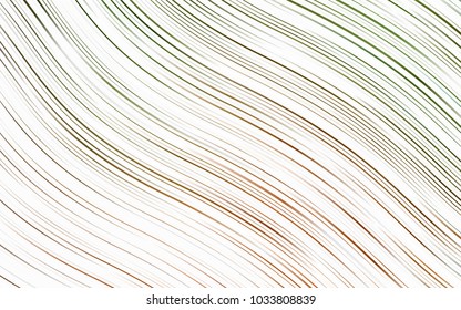 Light Green, Red vector template with bent lines. Creative illustration in halftone marble style with gradient. New composition for your brand book.