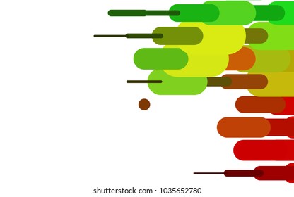 Light Green, Red vector template with repeated sticks. Glitter abstract illustration with colored sticks. Best design for your ad, poster, banner.