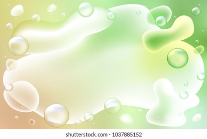 Light Green, Red vector template with lines, ovals. A completely new color illustration in memphis style. The template for cell phone backgrounds.