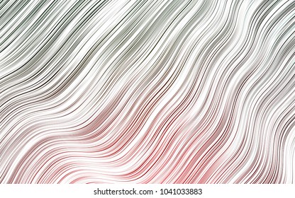 Light Green, Red vector template with abstract lines. Blurred geometric sample with gradient bubbles.  The best blurred design for your business.