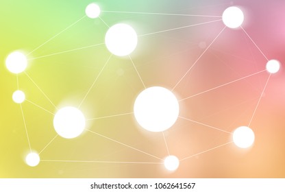Light Green, Red vector template with circles, triangles. Modern abstract colorful illustration with spheres and lines. Pattern can be used for beautiful websites.