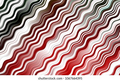 Light Green, Red vector template with lines, ovals. Blurred geometric sample with gradient bubbles.  The elegant pattern for brand book.