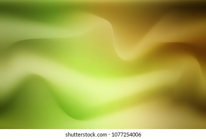 Light Green, Red vector template with lines, ovals. Blurred geometric sample with gradient bubbles.  New composition for your brand book.