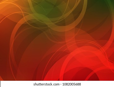 Light Green, Red vector template with liquid shapes. An elegant bright illustration with gradient. A new texture for your  ad, booklets, leaflets.