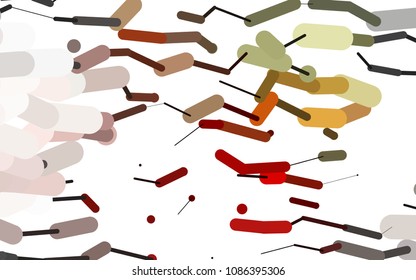 Light Green, Red vector template with repeated sticks. Glitter abstract illustration with colored sticks. The template can be used as a background.