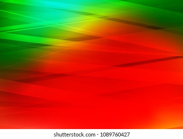 Light Green, Red vector template with repeated sticks. Decorative shining illustration with lines on abstract template. Best design for your ad, poster, banner.