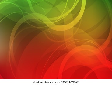 Light Green, Red vector template with lava shapes. Colorful illustration in abstract marble style with gradient. The elegant pattern for brand book.