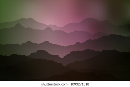 Light Green, Red vector template with bubble shapes. Blurred geometric sample with gradient bubbles.  The template for cell phone backgrounds.