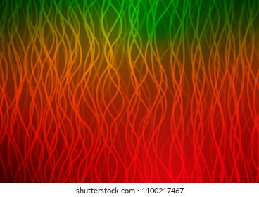 Light Green, Red vector template with abstract lines. Colorful illustration in abstract marble style with gradient. A completely new template for your business design.