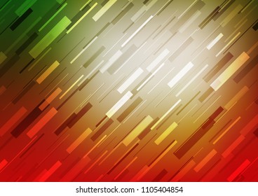 Light Green, Red vector template with repeated sticks. Lines on blurred abstract background with gradient. The pattern can be used for busines ad, booklets, leaflets
