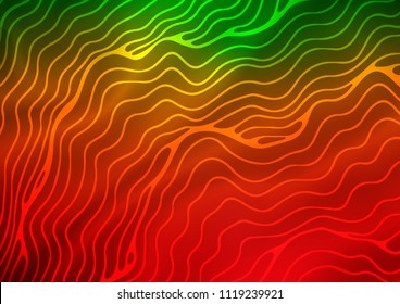 Light Green, Red vector template with bubble shapes. An elegant bright illustration with gradient. Textured wave pattern for backgrounds.