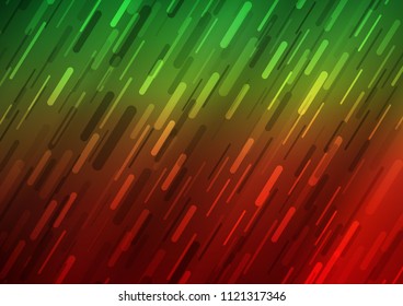 Light Green, Red vector template with repeated sticks. Modern geometrical abstract illustration with staves. The template can be used as a background.