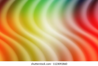 Light Green, Red vector template with bent lines. Creative illustration in halftone marble style with gradient. The best blurred design for your business.