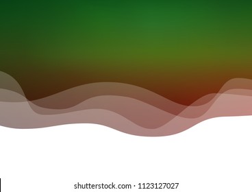 Light Green, Red vector template with liquid shapes. Geometric illustration in marble style with gradient.  Marble design for your web site.