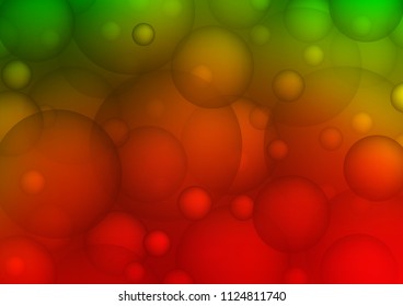 Light Green, Red vector template with circles. Blurred decorative design in abstract style with bubbles. New design for ad, poster, banner of your website.