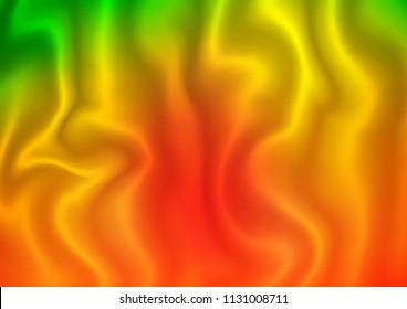 Light Green, Red vector template with lava shapes. Glitter abstract illustration with wry lines. Pattern for your business design.