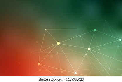 Light Green, Red vector template with circles, triangles. Illustration with set of colorful abstract circles and lines. Beautiful design for your business advert.