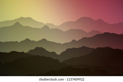 Light Green, Red vector template with abstract circles. Colorful illustration in abstract mountain style with gradient. The elegant pattern for brand book.