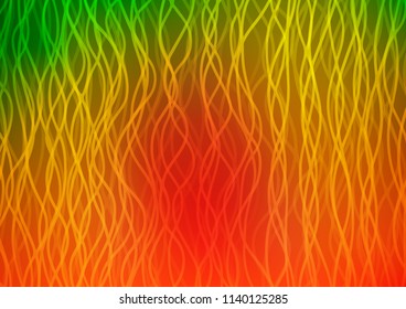Light Green, Red vector template with bent ribbons. Creative geometric illustration in marble style with gradient. Pattern for your business design.