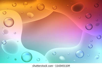 Light Green, Red vector template with abstract circles. Glitter abstract illustration with wry lines. The template for cell phone backgrounds.