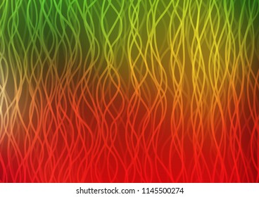 Light Green, Red vector template with lava shapes. A sample with blurred bubble shapes. The template for cell phone backgrounds.