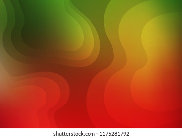 Light Green, Red vector template with bubble shapes. A vague circumflex abstract illustration with gradient. The template for cell phone backgrounds.