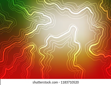 Light Green, Red vector template with bubble shapes. Blurred geometric sample with gradient bubbles.  New composition for your brand book.