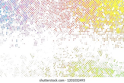 Light Green, Red vector template with circles. Glitter abstract illustration with blurred drops of rain. Pattern for ads, leaflets.