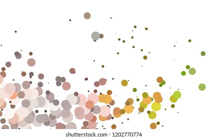 Light Green, Red vector template with spots. Colorful illustration with blurred circles in nature style. Design for business adverts.