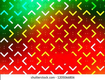 Light Green, Red vector template with repeated sticks. Shining colored illustration with narrow lines. Smart design for your business advert.