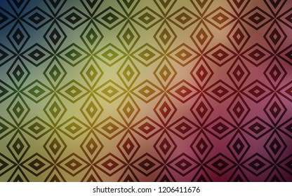 Light Green, Red vector template with crystals, rectangles. Rectangles on abstract background with colorful gradient. Modern template for your landing page.